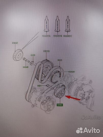 Натяжитель ремня Discovery Freelander LR003651