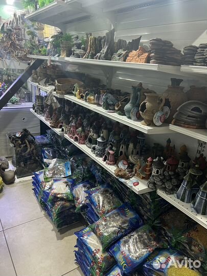 Огромный ассортимент декорации для аквариума