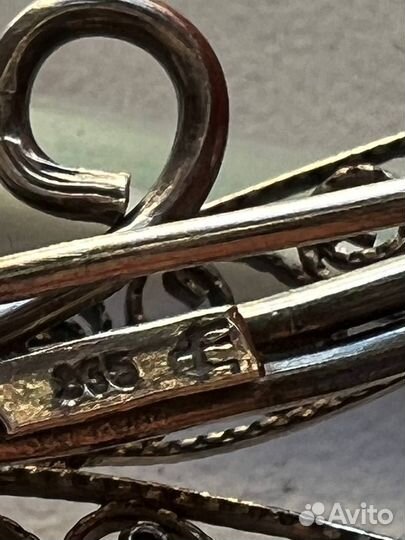 Брошь серебро 935 Европа винтаж старинная