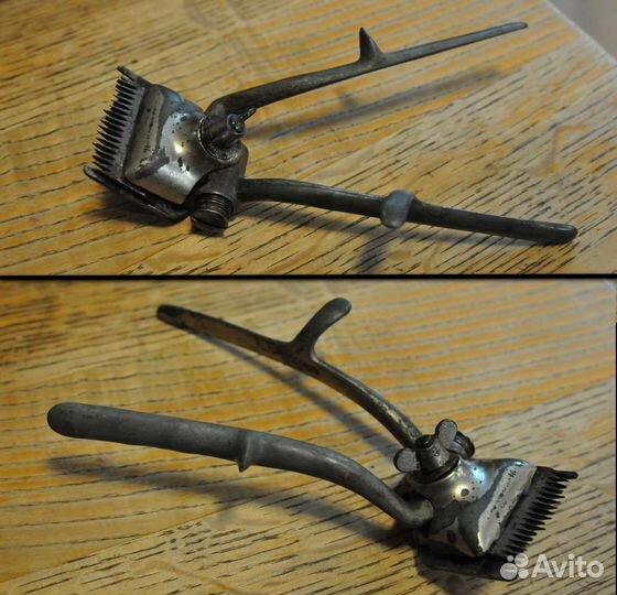 Старинная ложка вилка машинка для стрижки Франция