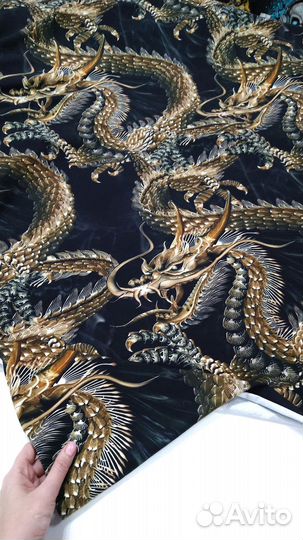 Ткань Кулирка и футер новогодняя