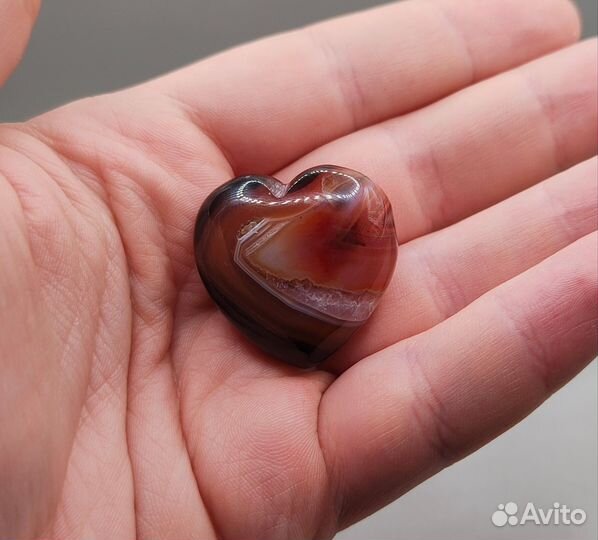 Агат в форме сердечка, Бразилия / Минералы
