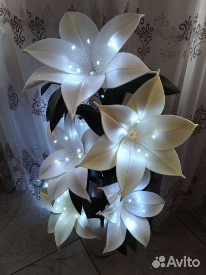 Лилии светильник ростовые цветы ночник