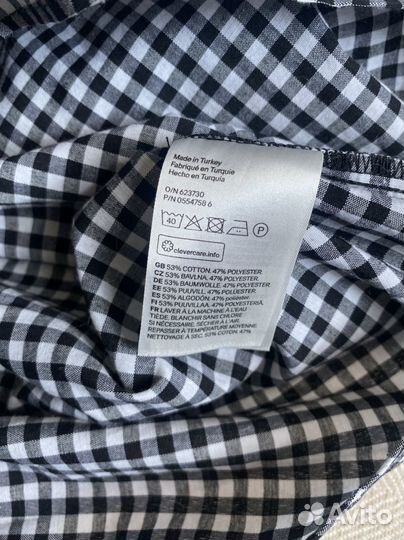 Блузка H&M клетка виши на XS/S