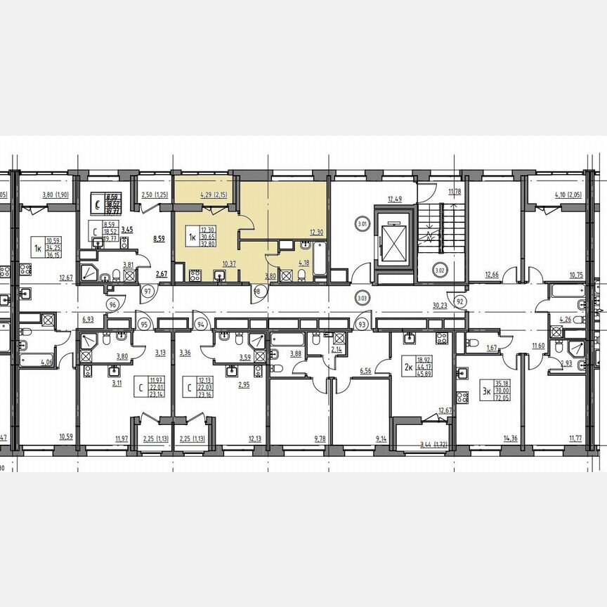 1-к. квартира, 32,8 м², 3/12 эт.