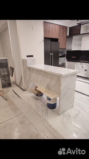 Столешница для кухни из мрамора, гранита