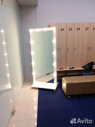 Зеркало гримерное 1800*800 мм, 16 ламп