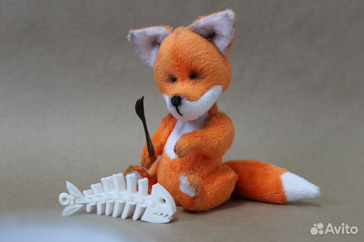 Игрушка ручной работы Рыжий Тедди Лисенок