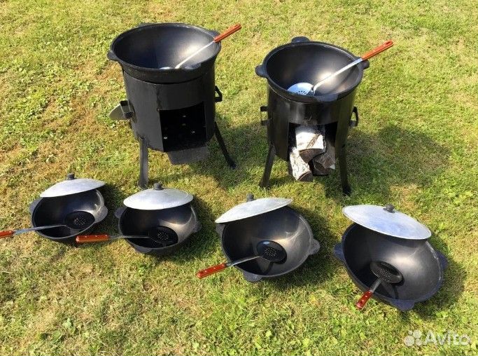Казан чугунный 10 литров + Печь для казана