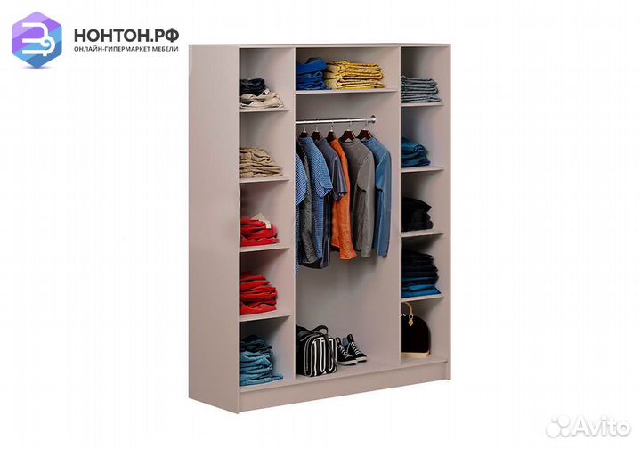 Шкаф 4-х створчатый Александрина белый глянец