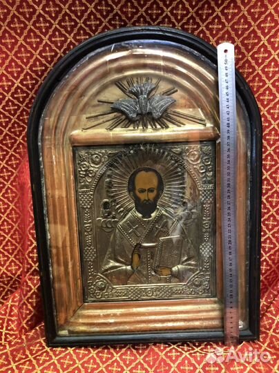 Старинные иконы антикварные иконы св Николай 19в