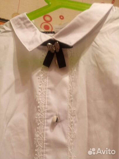 Школьная блузка-рубашка для девочки 158см