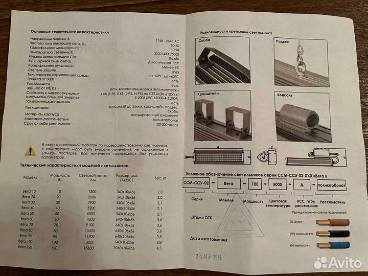 Светильник светодиодный уличный.модель