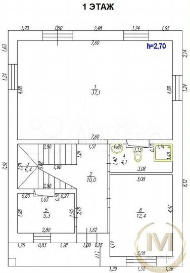Коттедж 151 м² на участке 5 сот.