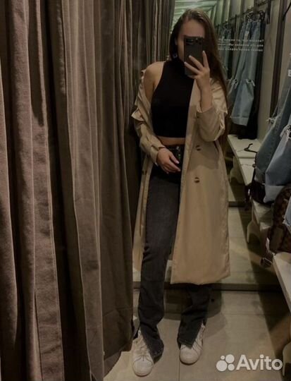 Джинсы zara с разрезами 36