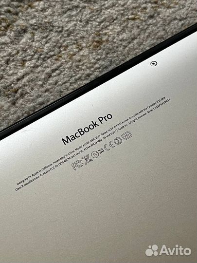 Ноутбук apple macbook pro model A1425