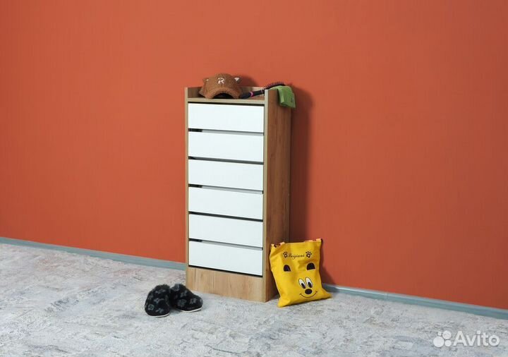 Обувница Ямайка япт-1 дуб крафт золотой и белый