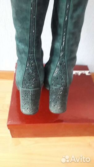 Сапоги нат.велюр,мех мутон'Benetti'