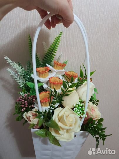 Букеты из мыльных цветов ручной работы