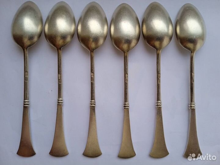 Набор кофейных ложек, серебро 84 пробы, Москва