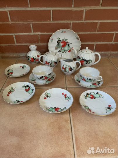 Чайный сервиз фрукты лфз СССР