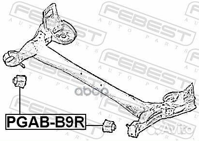 Сайлентблок задней балки pgab-B9R Febest