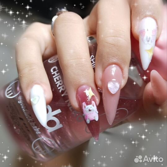 Маникюр наращивание ногтей