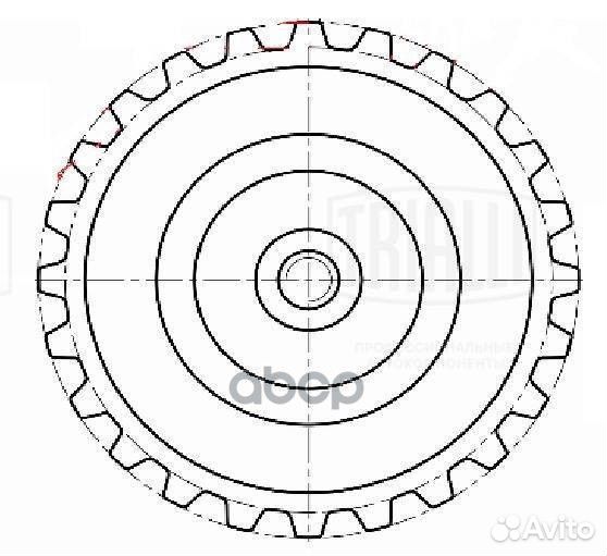 Ролик ремня грм fiat ducato 06- CM6201 Trialli