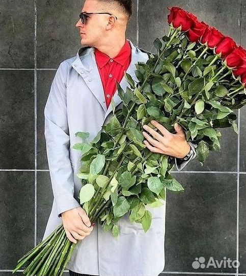 Высокие розы Доставка цветов