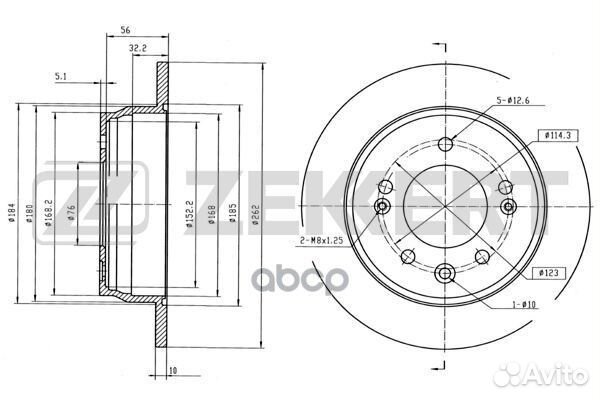Диск торм. зад. Hyundai i30 I II 07- ix35 10