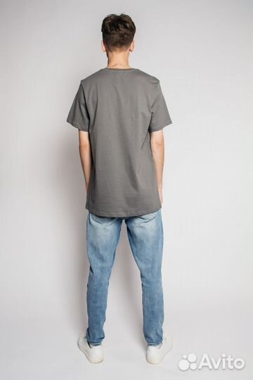 Футболка мужская - серый №Н-54216. Оптом