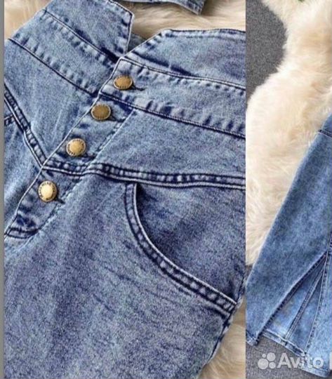 Юбка джинсовая миди с топом
