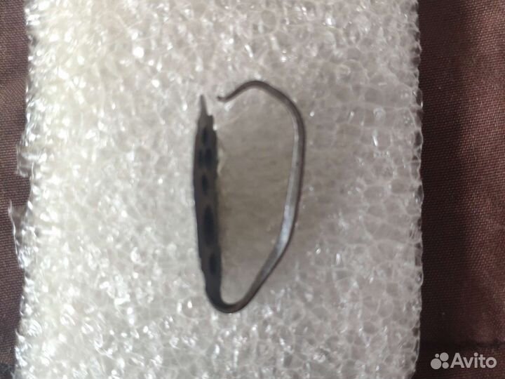 Старинная серебряная серьга