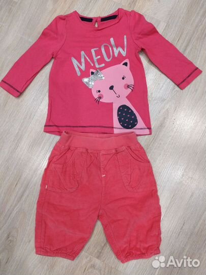 Фирменные вещи на девочку пакетом от3мес до 1 года