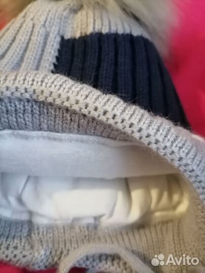Шапка зимняя для новорожденного новая