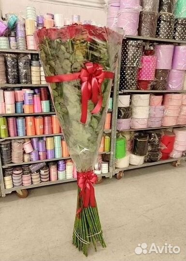 Высокие метровые розы Букеты Доставка