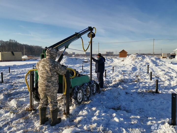 Винтовая свая 108 монтаж