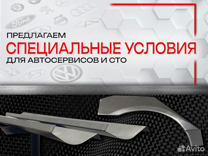 Ремонтные арки на Honda Logo GA3 передние