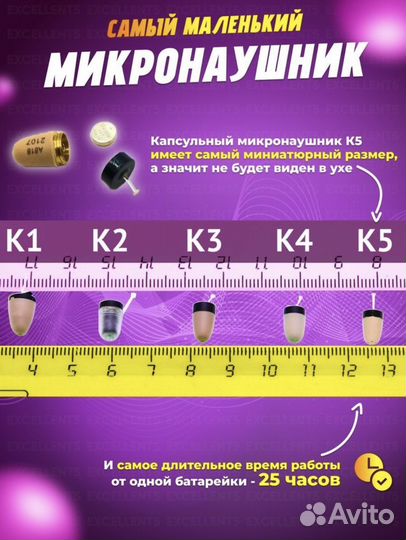 Микронаушник bluetooth