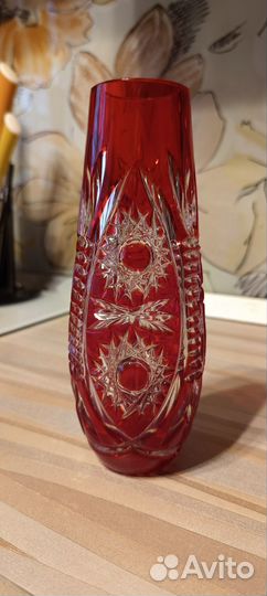 Ваза цветной хрусталь СССР
