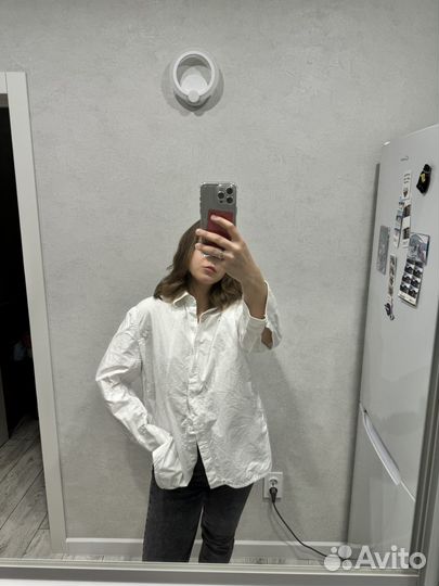 Белая рубашка mango