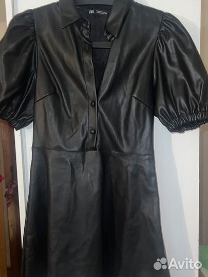 Кожаное платье zara
