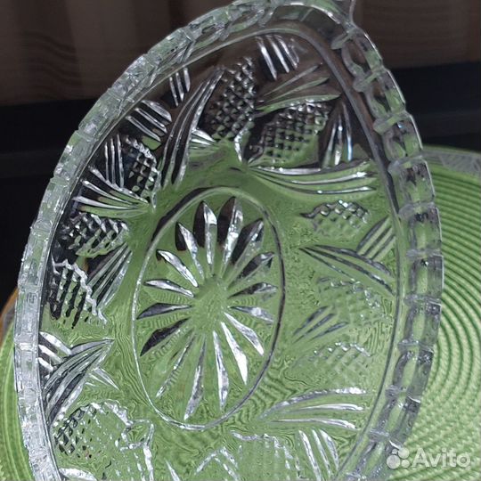 Ваза хрустальная СССР (фруктовница/конфетница)