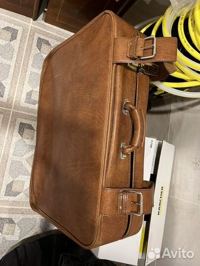 Чемодан советский. Нат.кожа