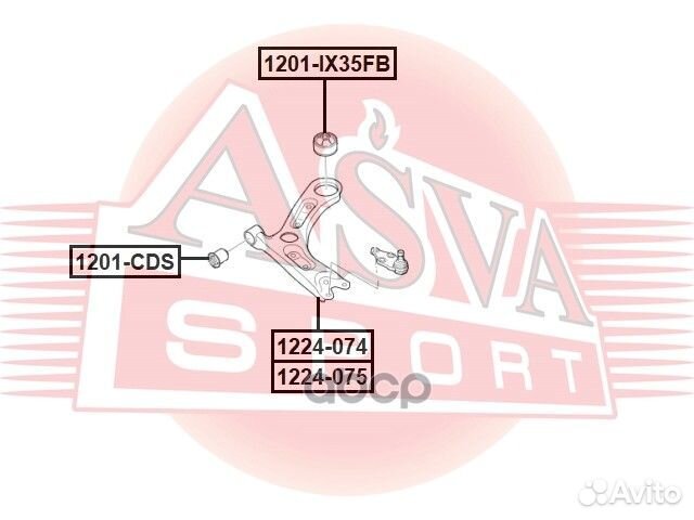 2 1224-074 Рычаг 1224-074 asva