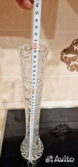 Ваза для цветов хрустальная