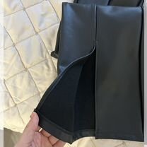 Брюки кожаные клеш утепленные 40 размер