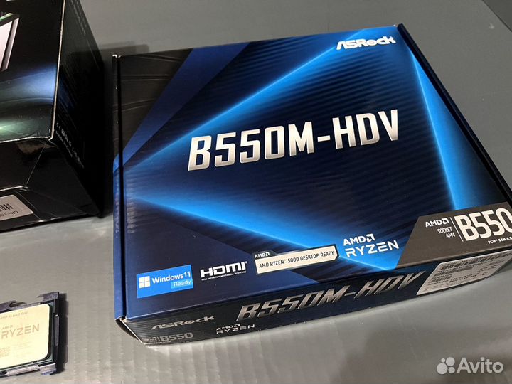 Новый комплект Ryzen 5 5600/ASRock B550M-HDV