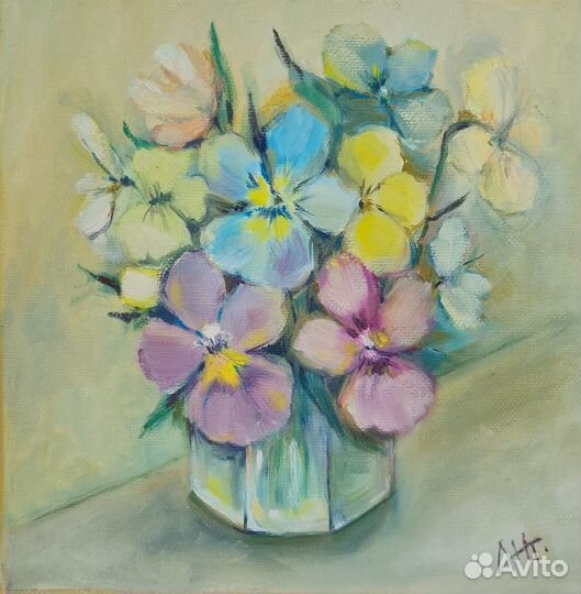 Интерьерная картина маслом Цветы букет