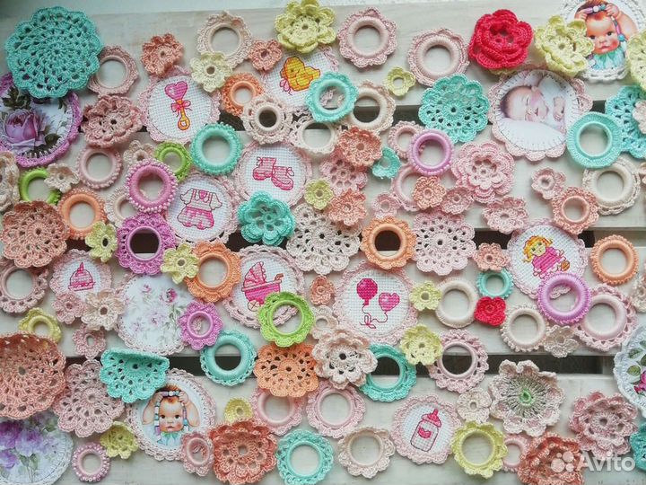 Вязаный декор для скрапбукинга